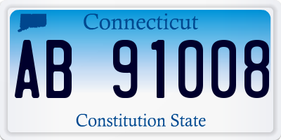 CT license plate AB91008