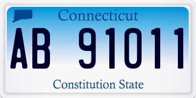 CT license plate AB91011