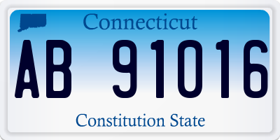 CT license plate AB91016