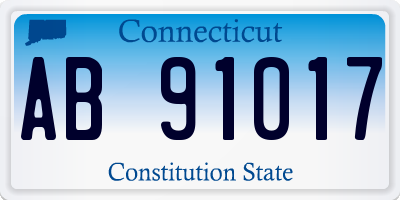 CT license plate AB91017