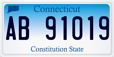 CT license plate AB91019