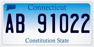 CT license plate AB91022