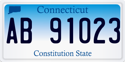 CT license plate AB91023