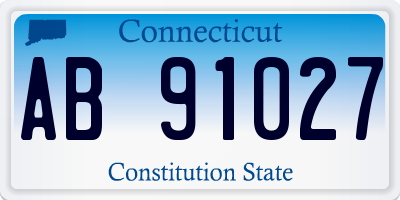 CT license plate AB91027