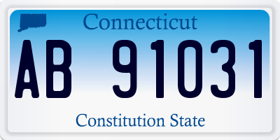 CT license plate AB91031