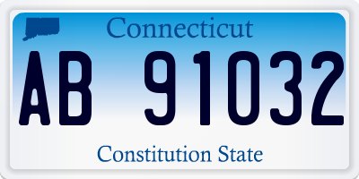 CT license plate AB91032