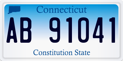 CT license plate AB91041