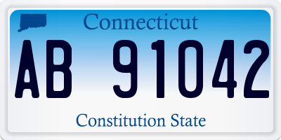 CT license plate AB91042