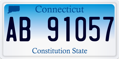 CT license plate AB91057