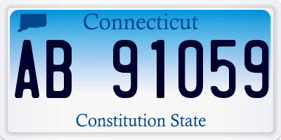 CT license plate AB91059