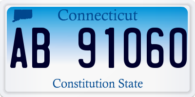 CT license plate AB91060