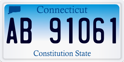 CT license plate AB91061