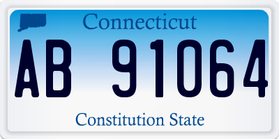 CT license plate AB91064