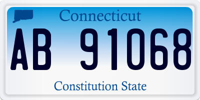 CT license plate AB91068