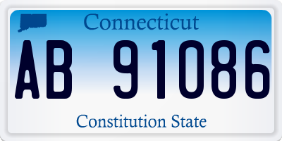 CT license plate AB91086