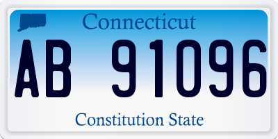 CT license plate AB91096