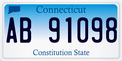 CT license plate AB91098