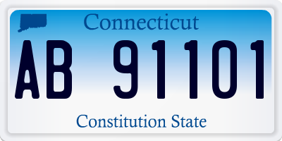 CT license plate AB91101