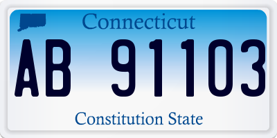 CT license plate AB91103