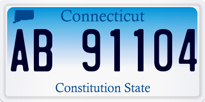 CT license plate AB91104