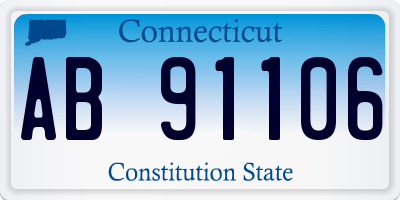 CT license plate AB91106