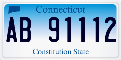 CT license plate AB91112
