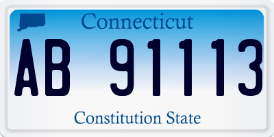 CT license plate AB91113