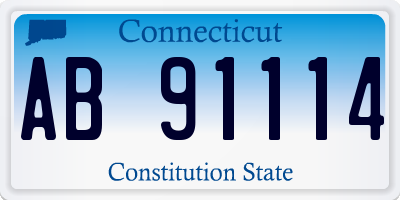 CT license plate AB91114