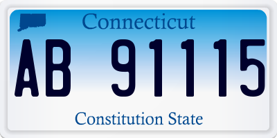 CT license plate AB91115