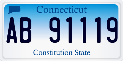 CT license plate AB91119