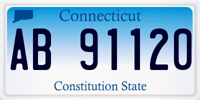 CT license plate AB91120