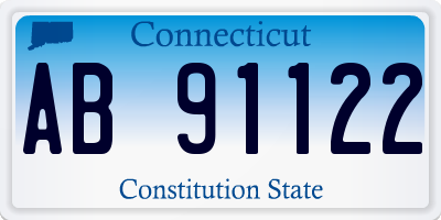 CT license plate AB91122