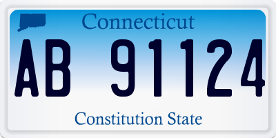 CT license plate AB91124