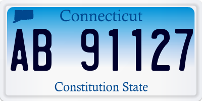 CT license plate AB91127