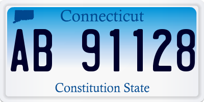 CT license plate AB91128