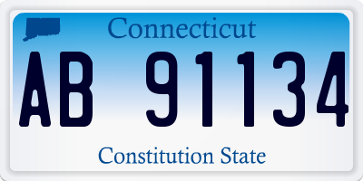 CT license plate AB91134