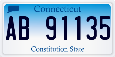 CT license plate AB91135