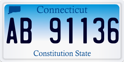 CT license plate AB91136