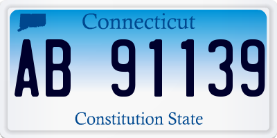 CT license plate AB91139