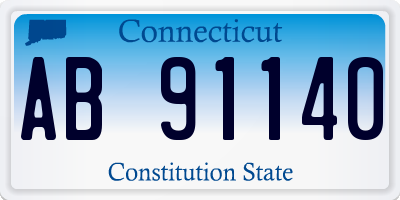 CT license plate AB91140
