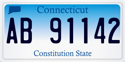 CT license plate AB91142