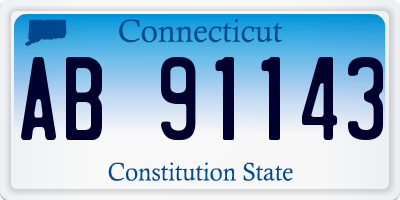 CT license plate AB91143