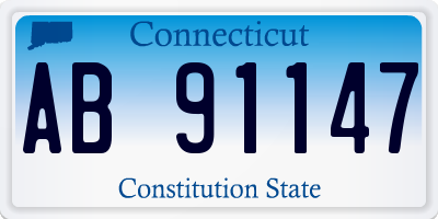 CT license plate AB91147