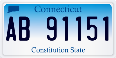CT license plate AB91151