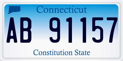 CT license plate AB91157