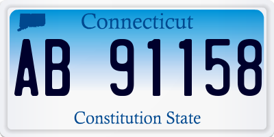 CT license plate AB91158