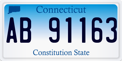 CT license plate AB91163