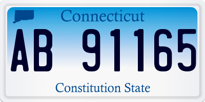 CT license plate AB91165