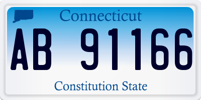 CT license plate AB91166