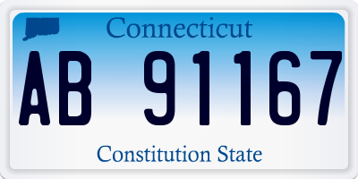 CT license plate AB91167